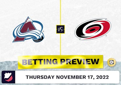 Avalanche vs. Hurricanes Prediction and Odds - Nov 17, 2022