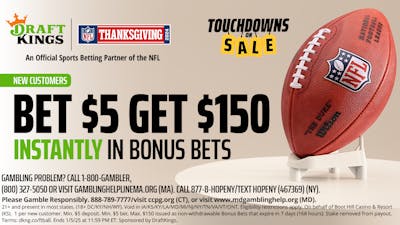 Black Friday DraftKings Promo Code: Upgraded $150 Sports Betting Bonus in AZ, CO, MA and OH for Al Sports