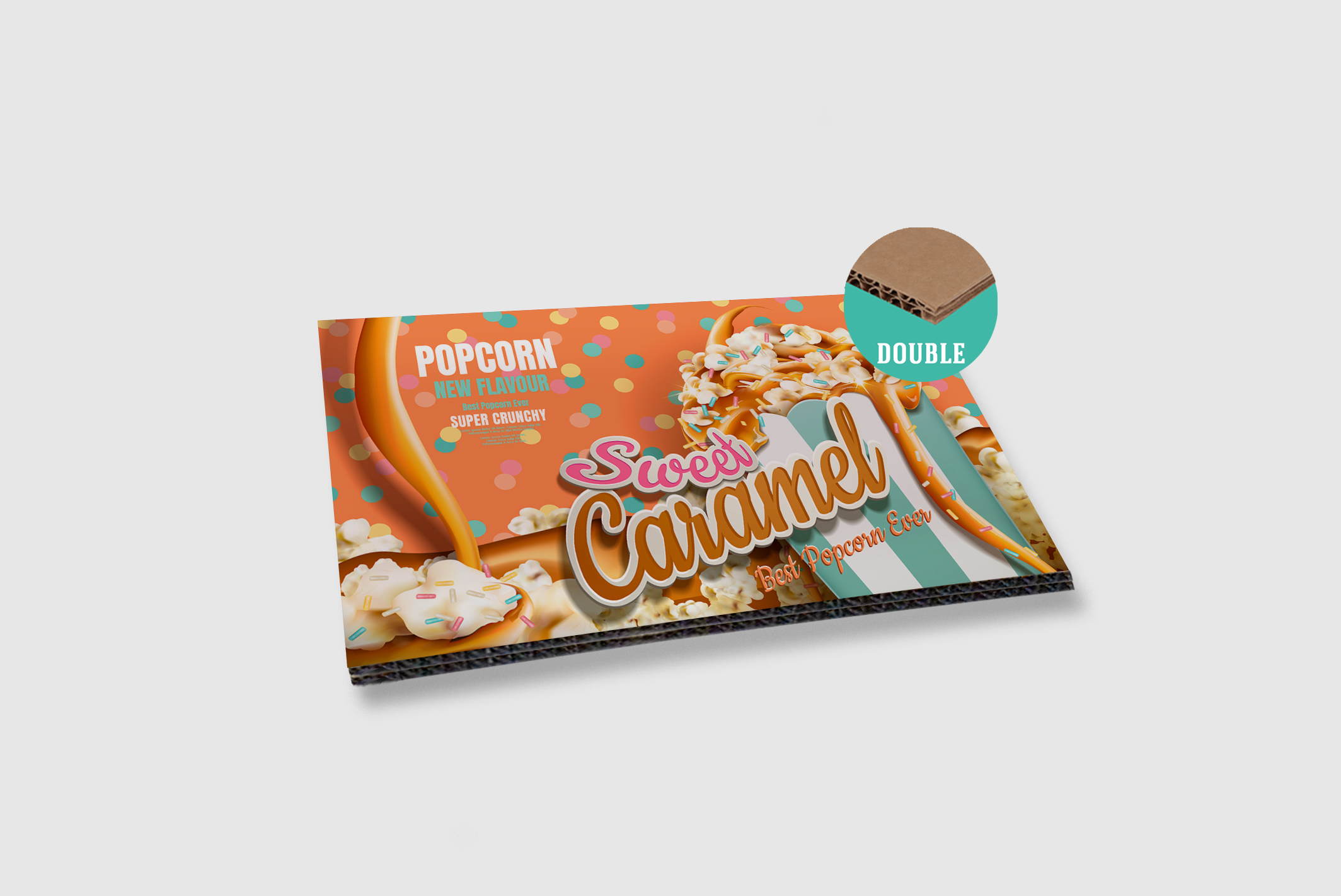 Panneau publicitaire carton double cannelure intérieur