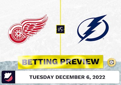 Red Wings vs. Lightning Prediction and Odds - Dec 6, 2022