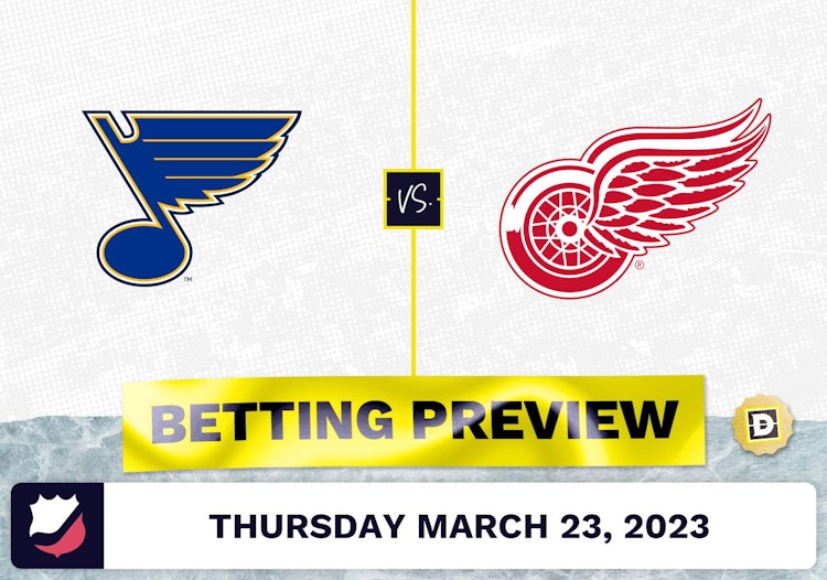 Blues vs. Red Wings Prediction and Odds - Mar 23, 2023