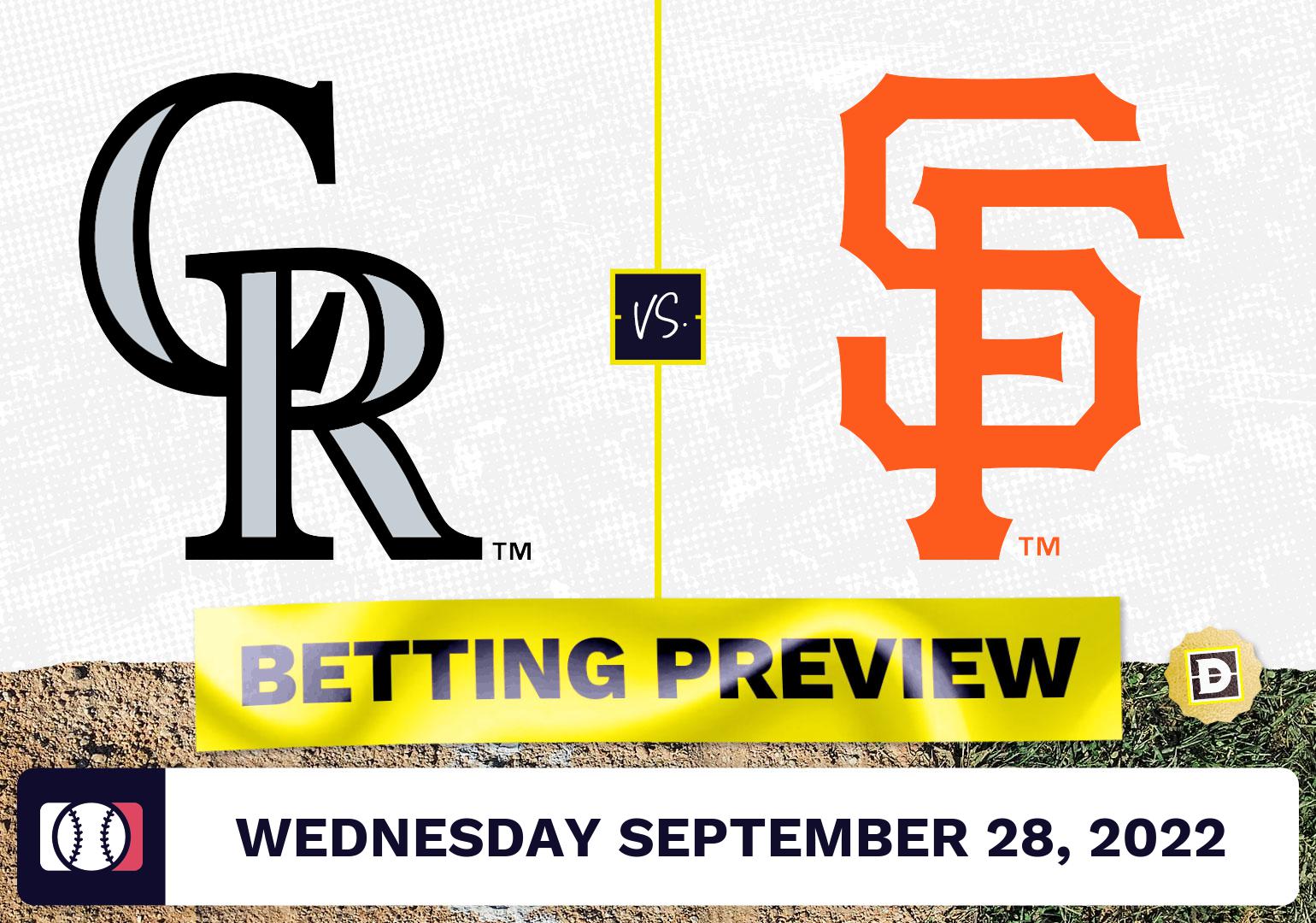Rockies vs. Giants Prediction and Odds - Sep 28, 2022