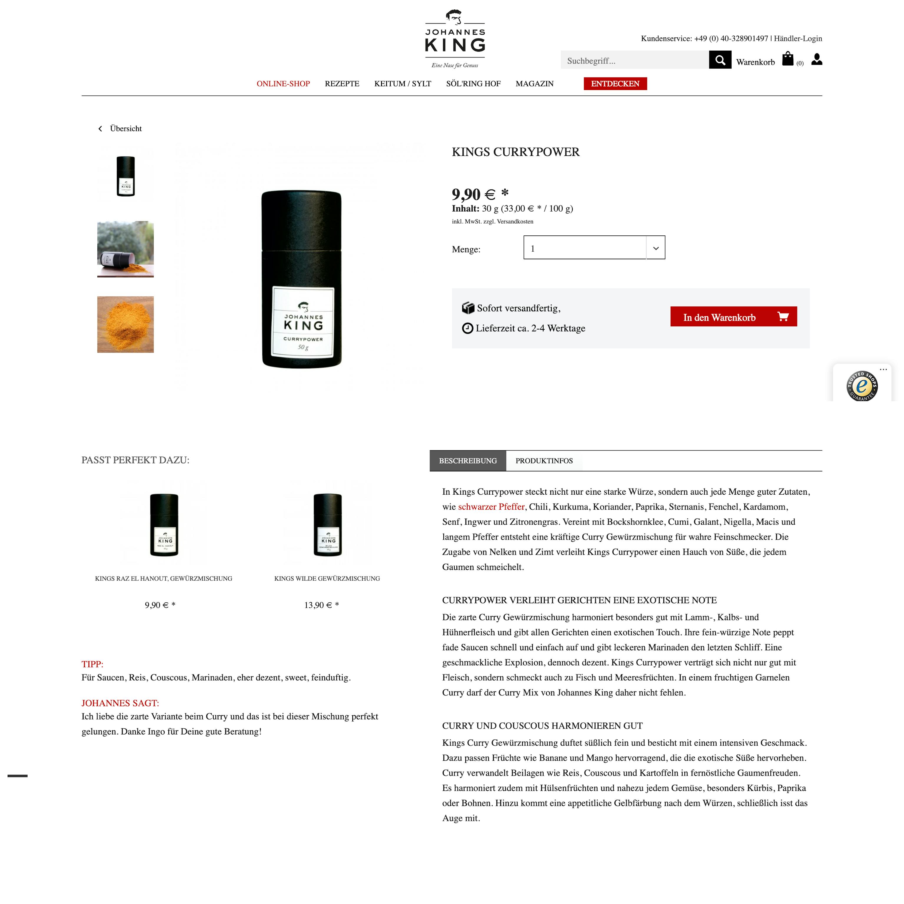 Alte Produktdetailseite (Desktop) Alte Produktdetailseite (Desktop)