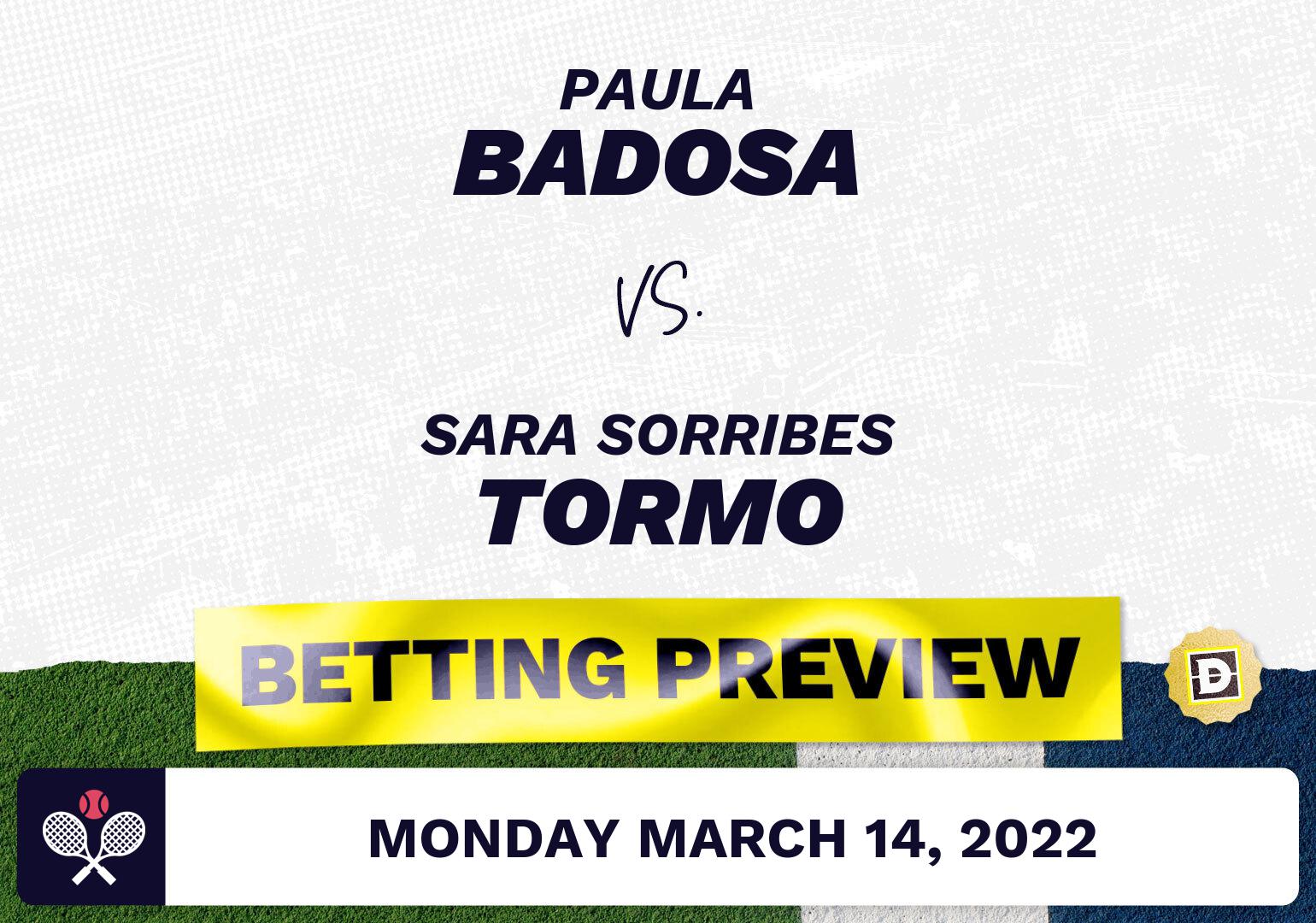 Paula Badosa vs. Sara Sorribes Tormo Predictions - Mar 14, 2022