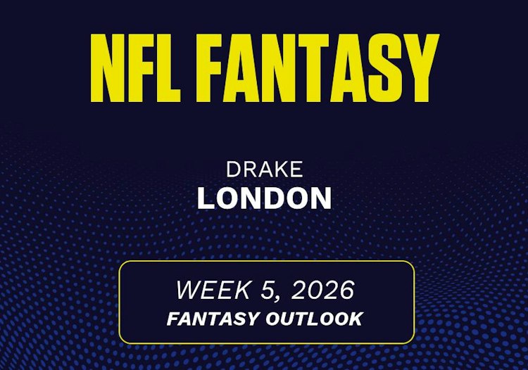 Drake London projected stats Week 5, 2026.