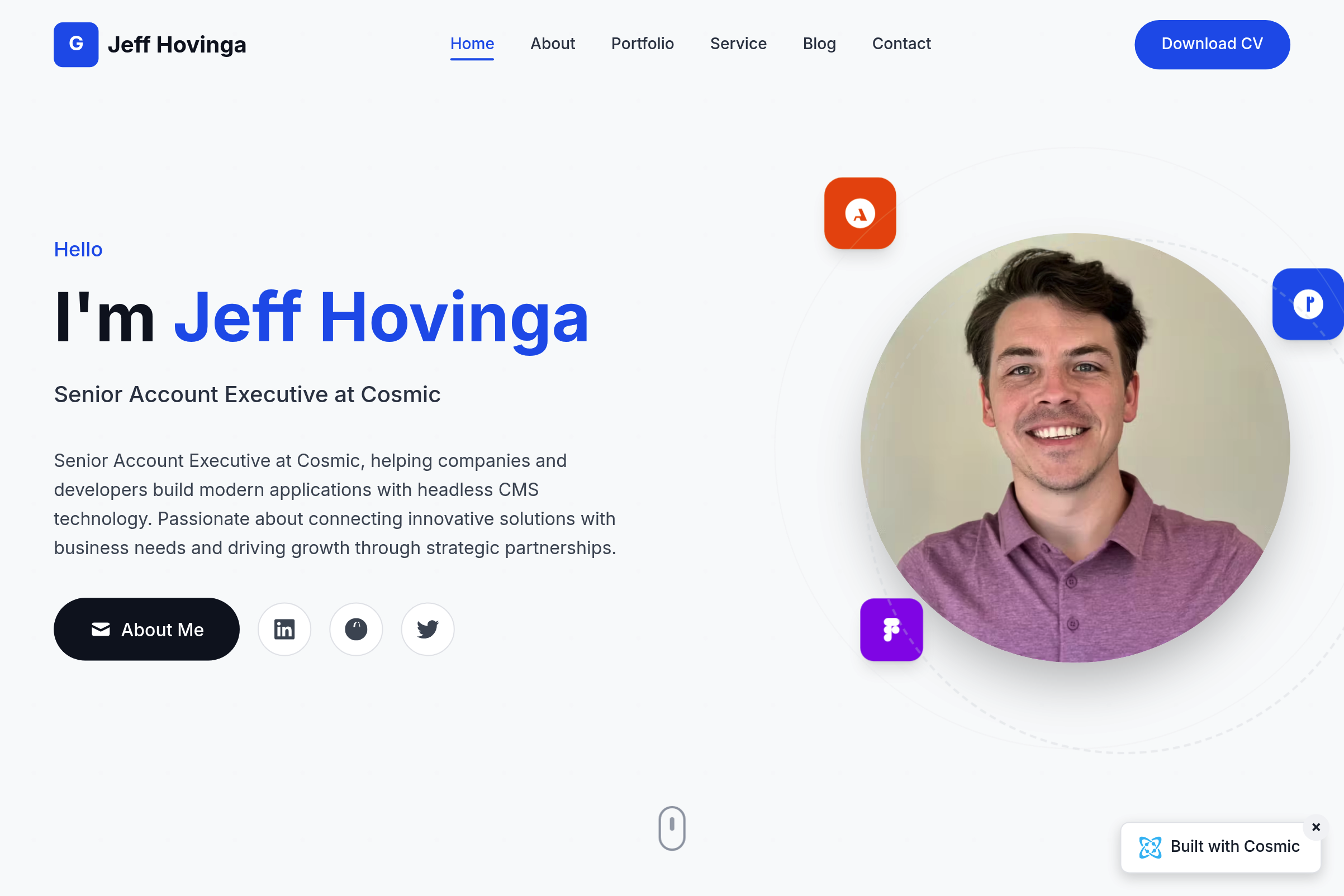Screenshot of My Professional Site