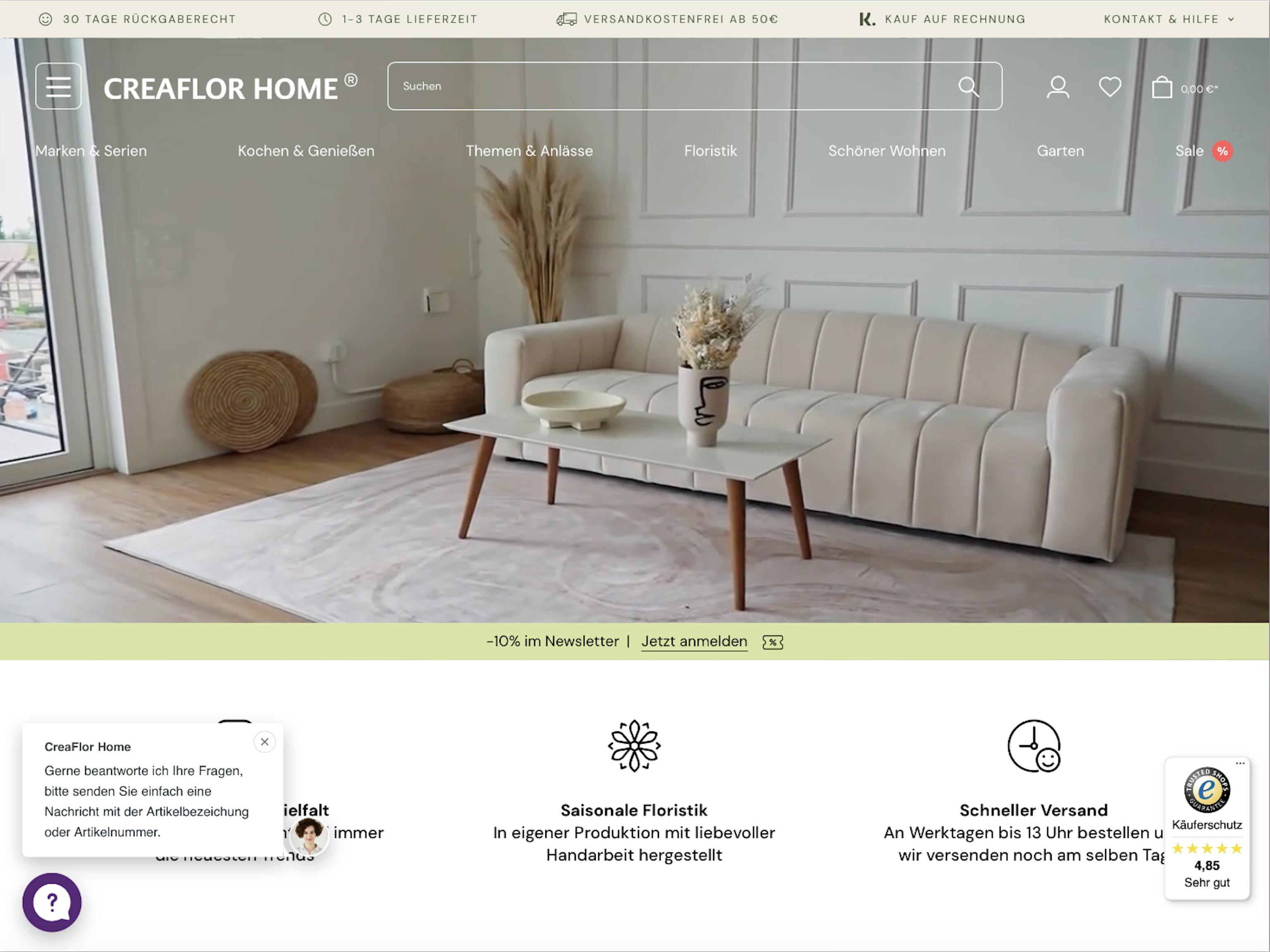 Referenz: CreaFlor Home Referenz: CreaFlor Home