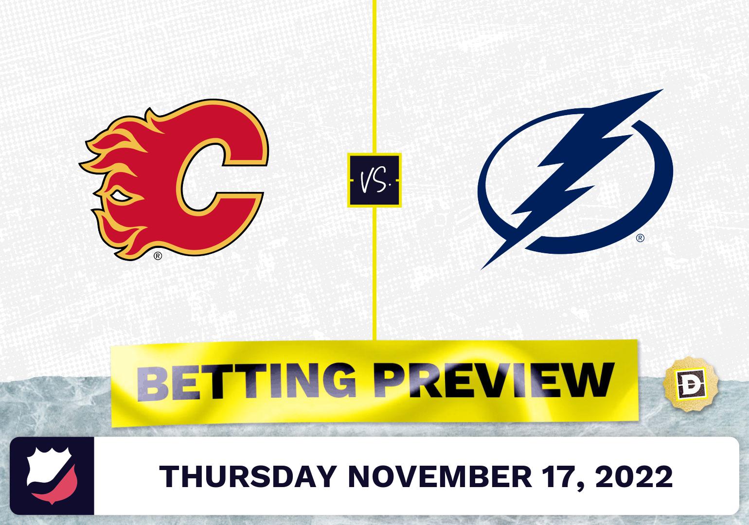 Flames vs. Lightning Prediction and Odds - Nov 17, 2022