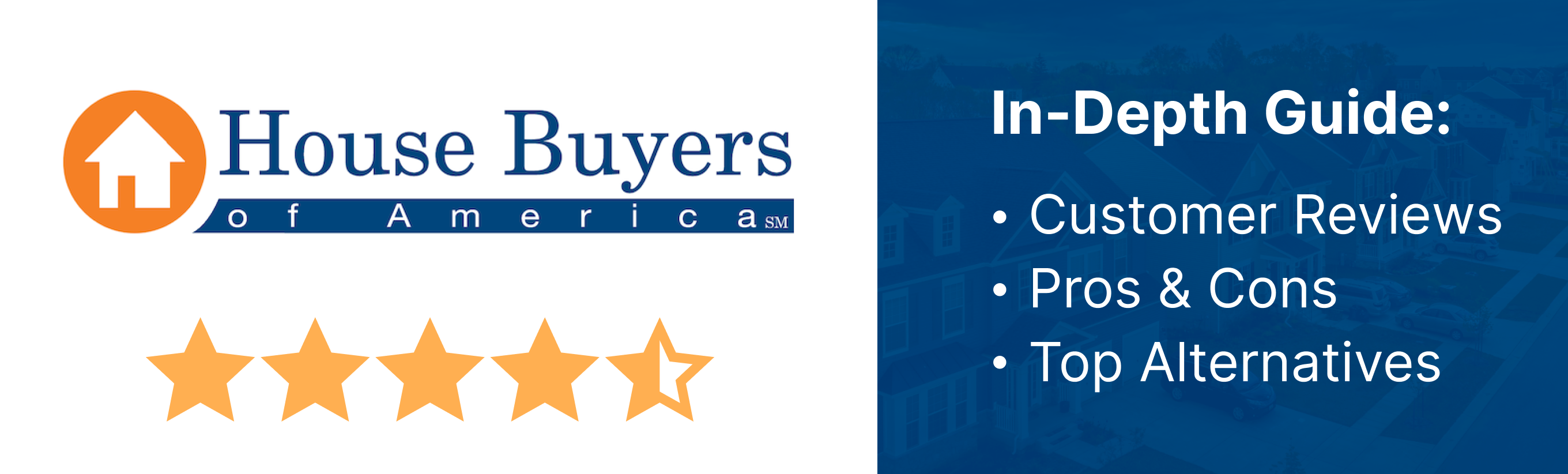 4.8 star review of House Buyers of America - we buy houses for cash