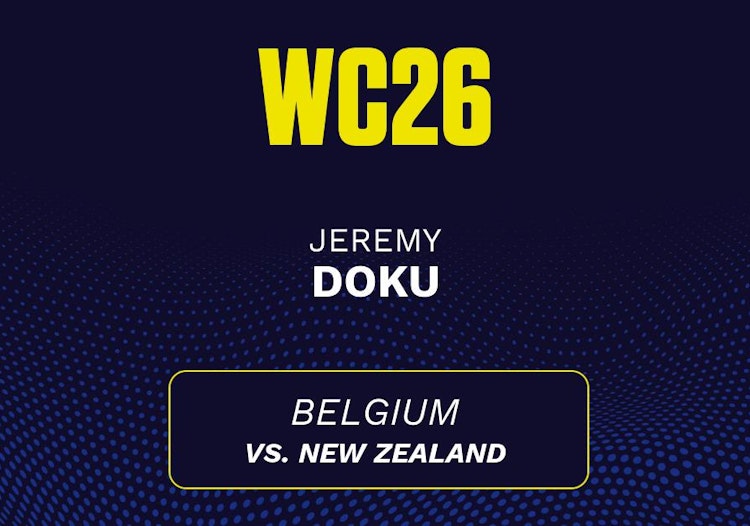 Jeremy Doku projected stats for Saturday, June 27, 2026.