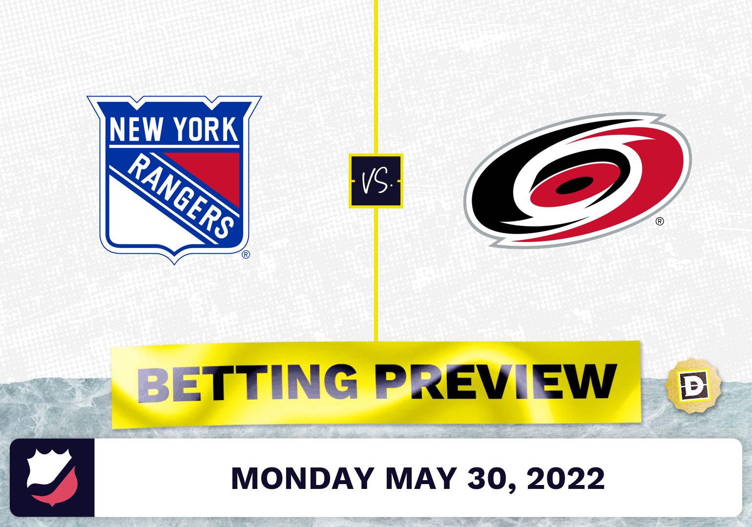 Rangers vs. Hurricanes Prediction and Odds - May 30, 2022