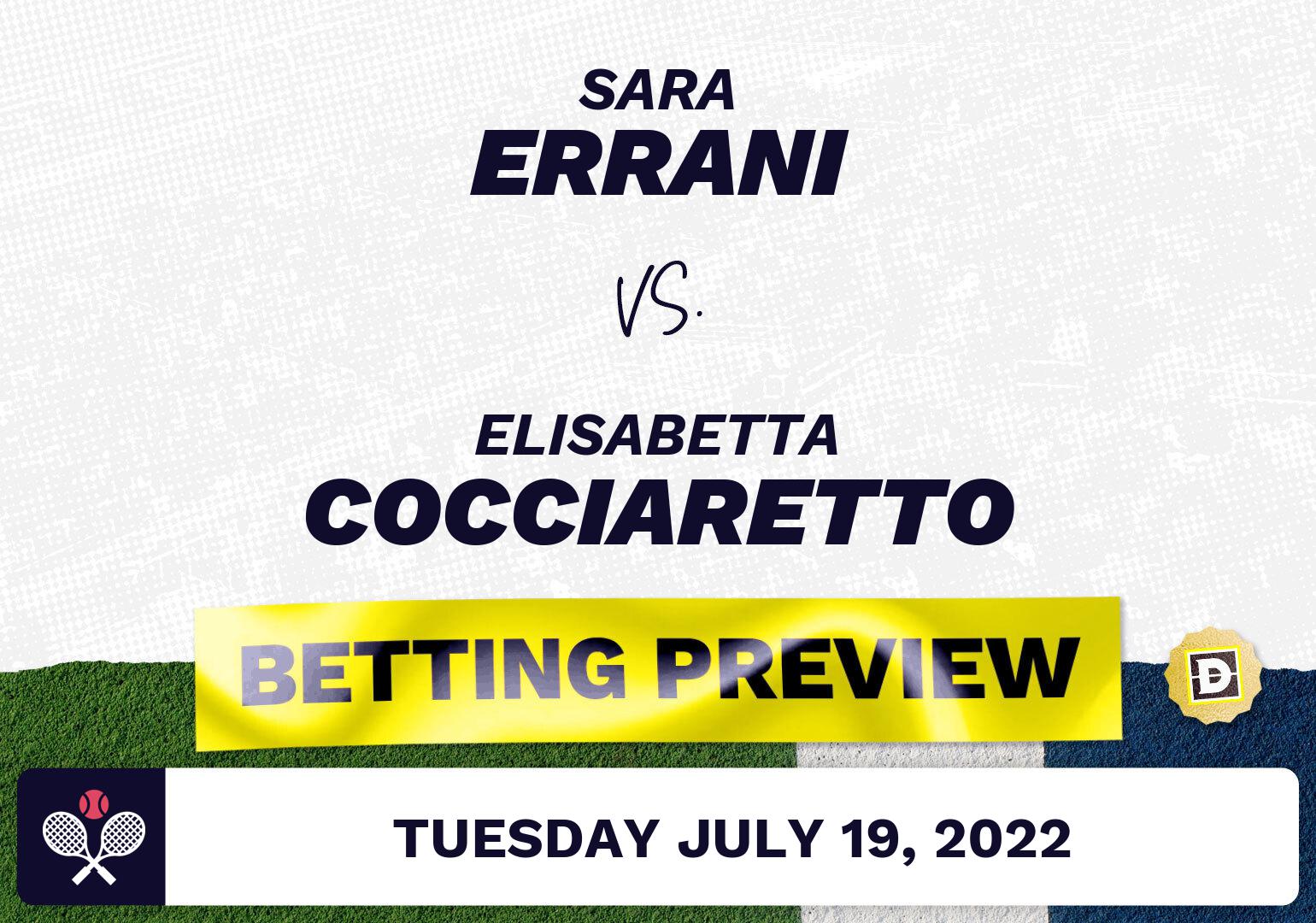 Sara Errani vs. Elisabetta Cocciaretto Predictions - Jul 19, 2022