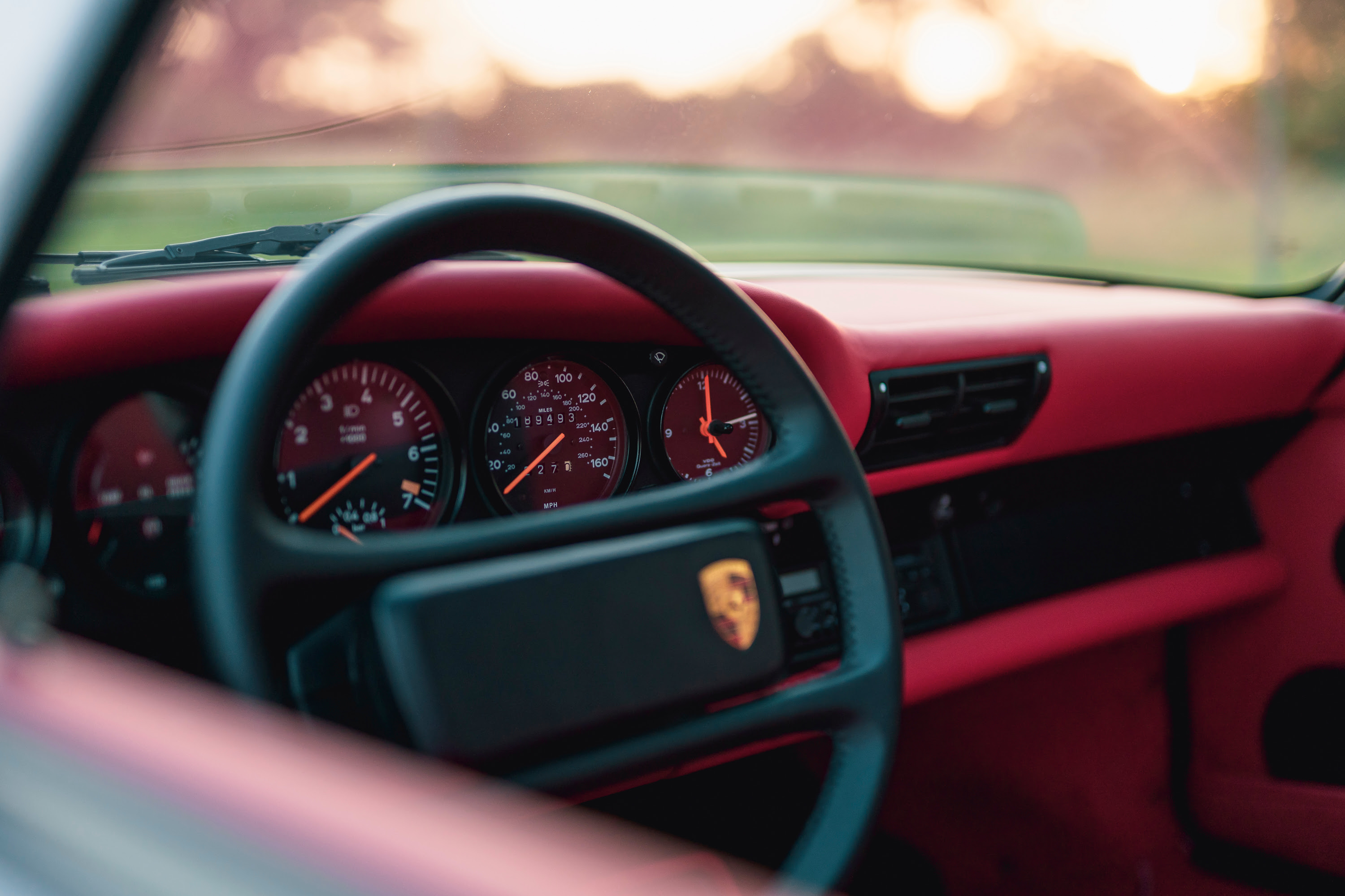 930 Turbo Flachbau with Lipstick Red interior.