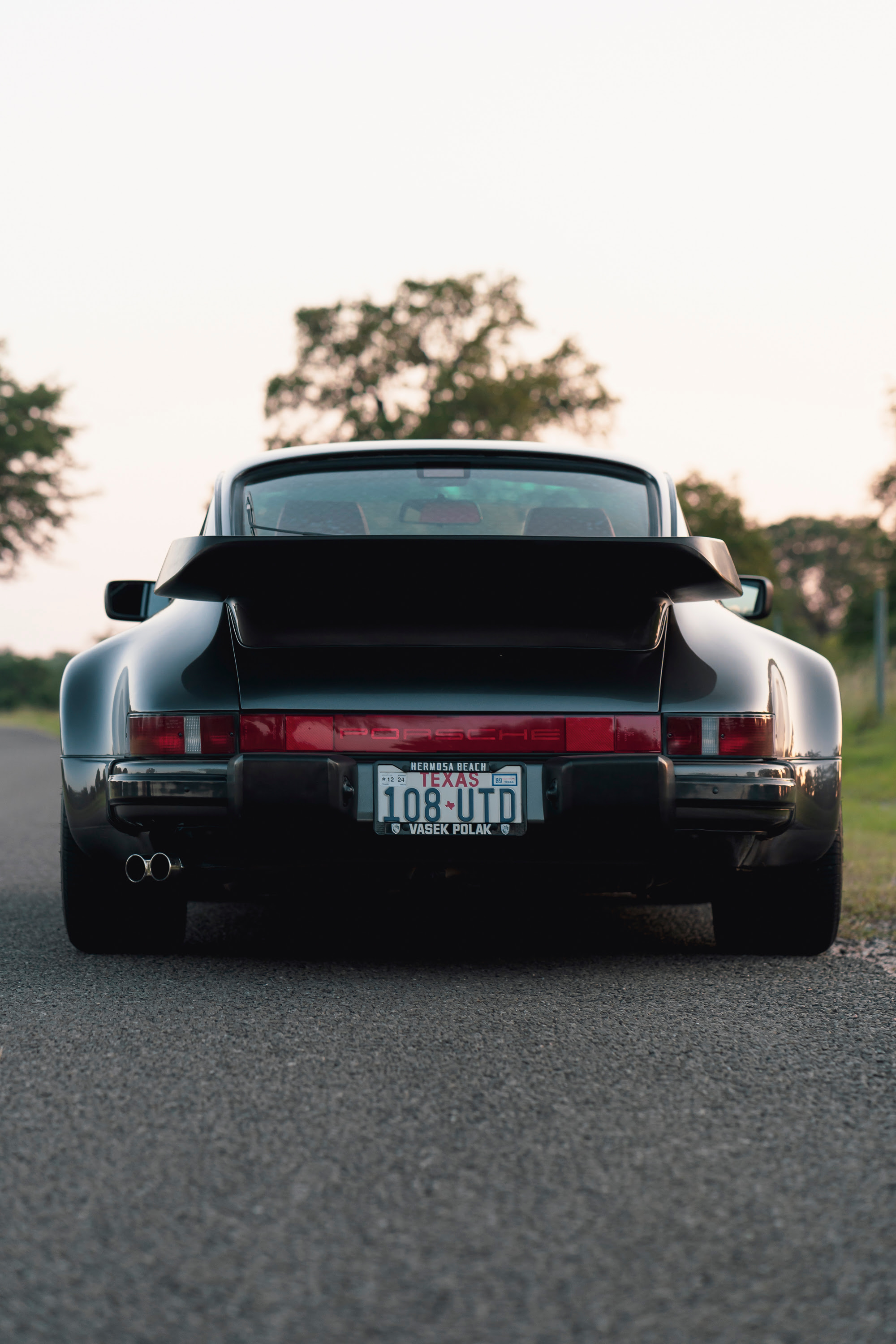 Driving a 930 Slantnose through Dripping Springs, TX.