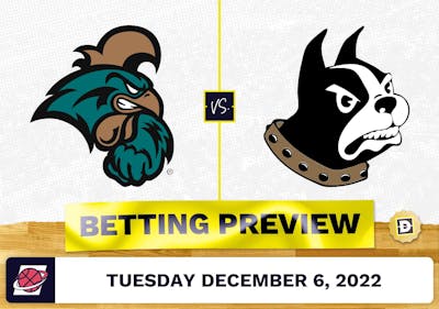 Coastal Carolina vs. Wofford CBB Prediction and Odds - Dec 6, 2022