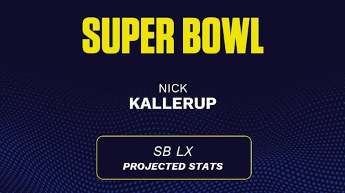 Nick Kallerup Super Bowl LX projections: Receiving yards prediction, touchdown probability vs. Patriots