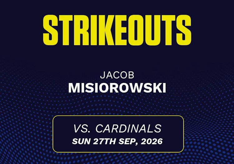 Jacob Misiorowski projected stats for Sunday, September 27, 2026.