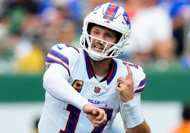 NFL Week 3 Dolphins vs Bills in Thursday Night Football featuring QB Josh Allen.