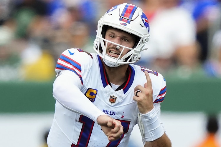 NFL Week 3 Dolphins vs Bills in Thursday Night Football featuring QB Josh Allen.