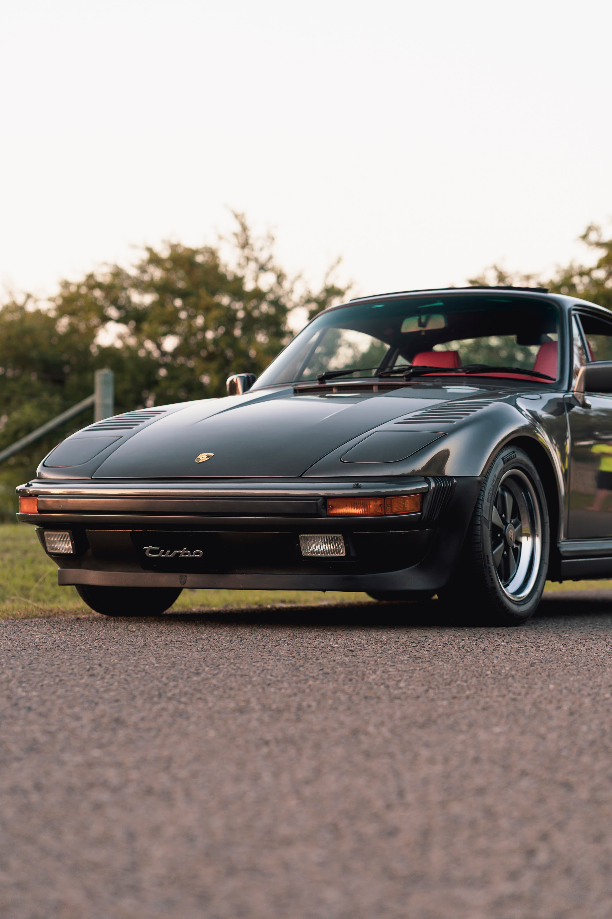 Driving a 930 Slantnose through Dripping Springs, TX.