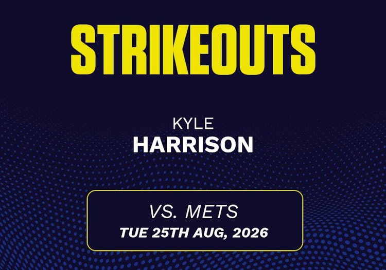 Kyle Harrison projected stats for Tuesday, August 25, 2026.