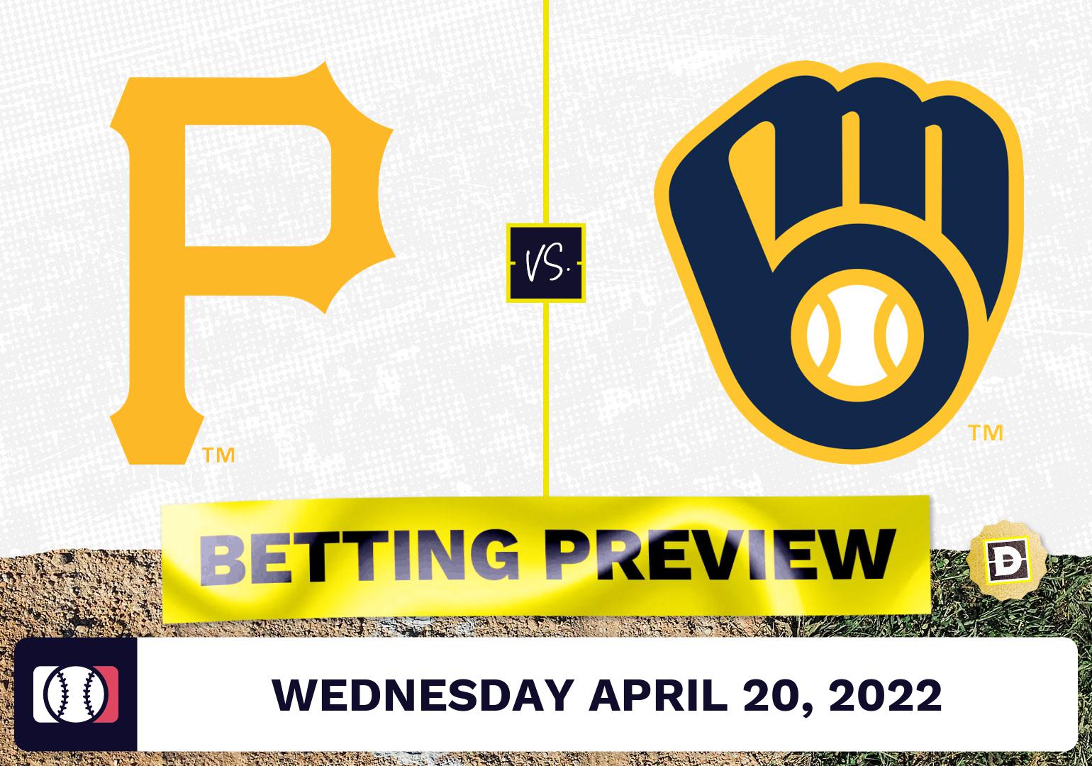 Pirates vs. Brewers Prediction and Odds - Apr 20, 2022