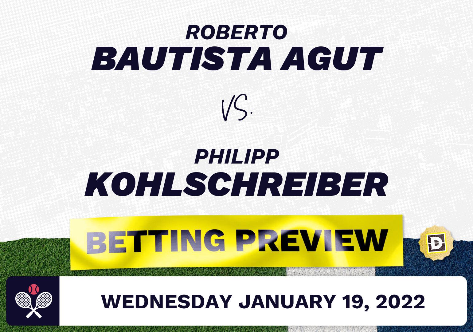 Roberto Bautista Agut vs. Philipp Kohlschreiber Predictions - Jan 19, 2022