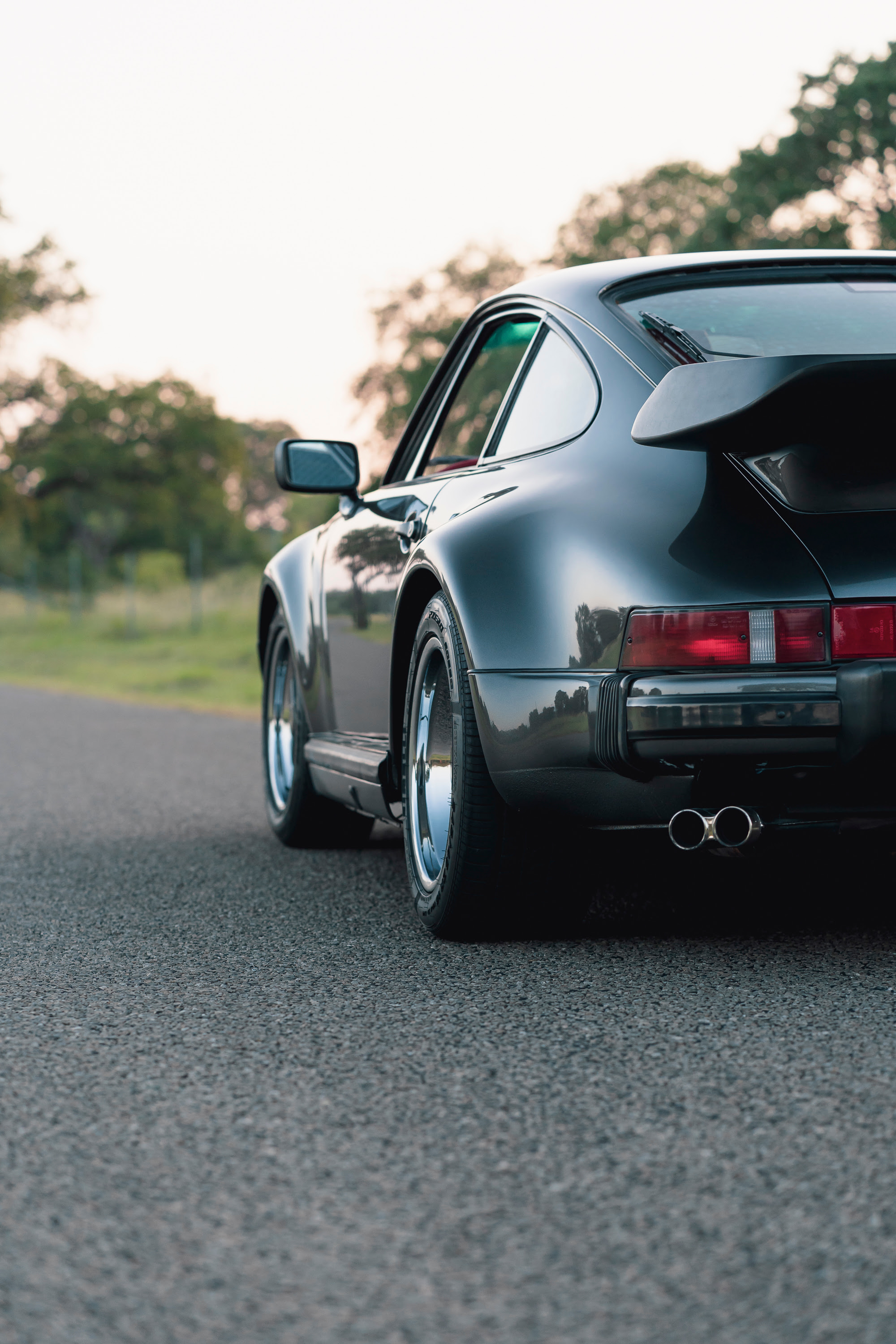 Driving a 930 Slantnose through Dripping Springs, TX.