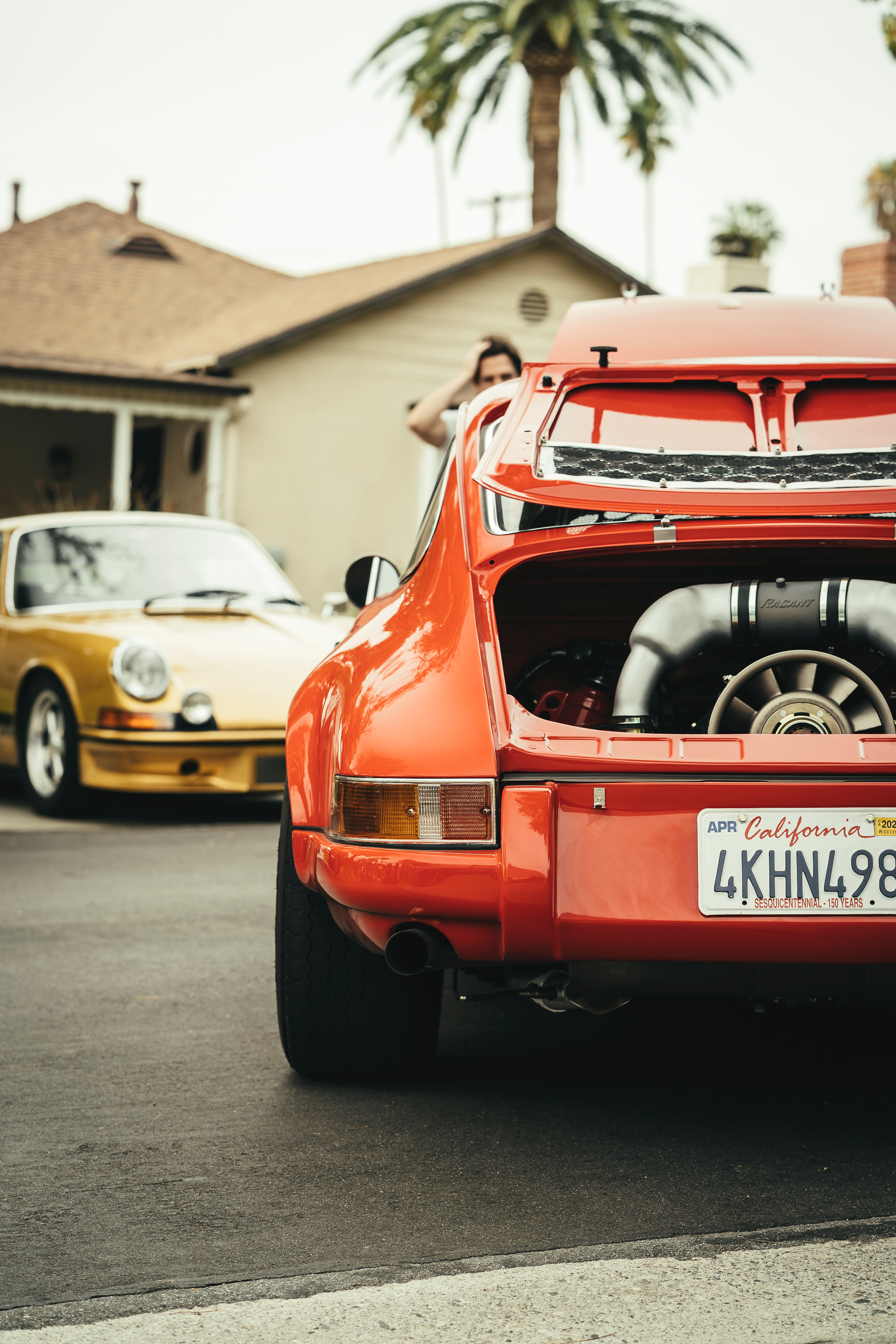 911 hotrod in red at the Sierra Madre Collection open house.