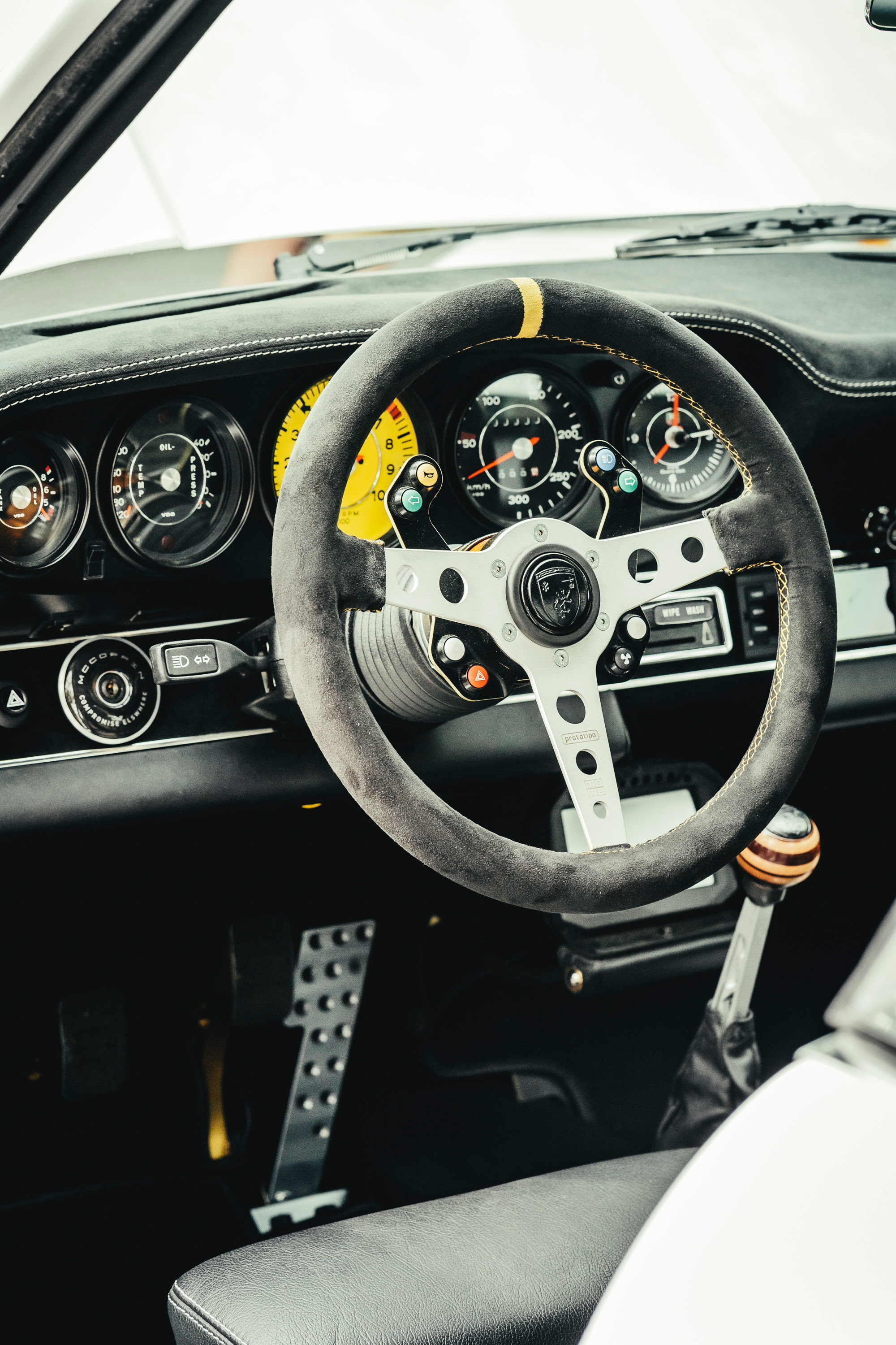 Modified 911 interior at the SMC open house.