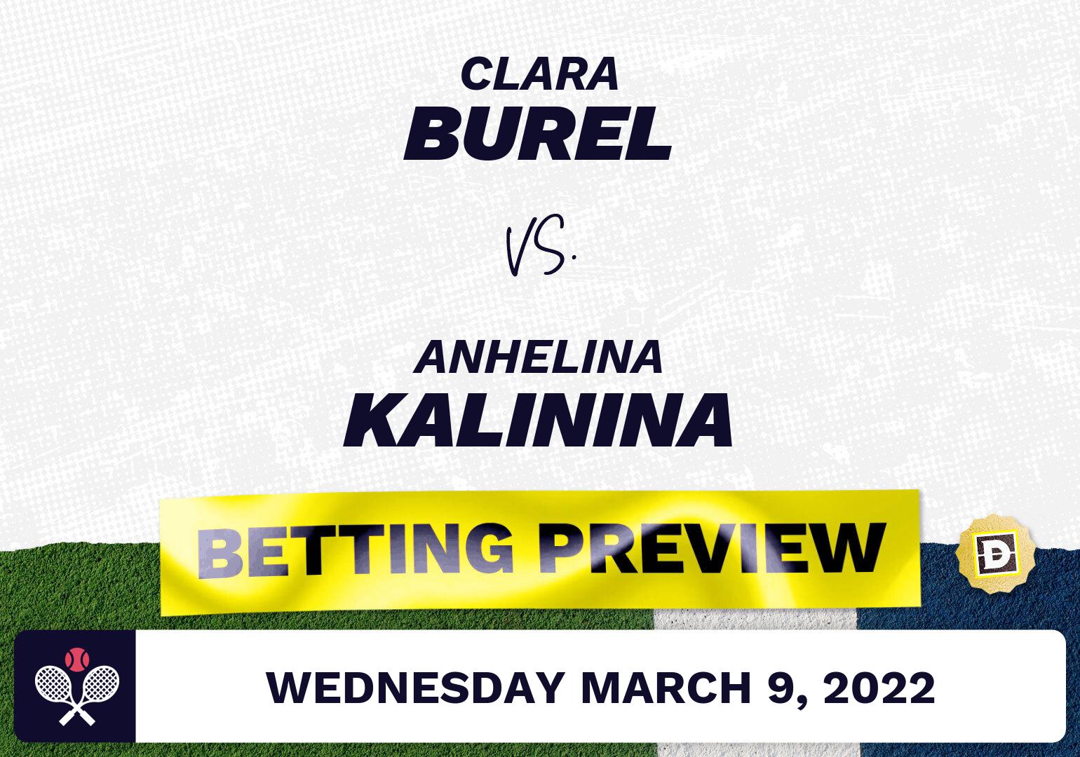 Clara Burel vs. Anhelina Kalinina Predictions - Mar 9, 2022