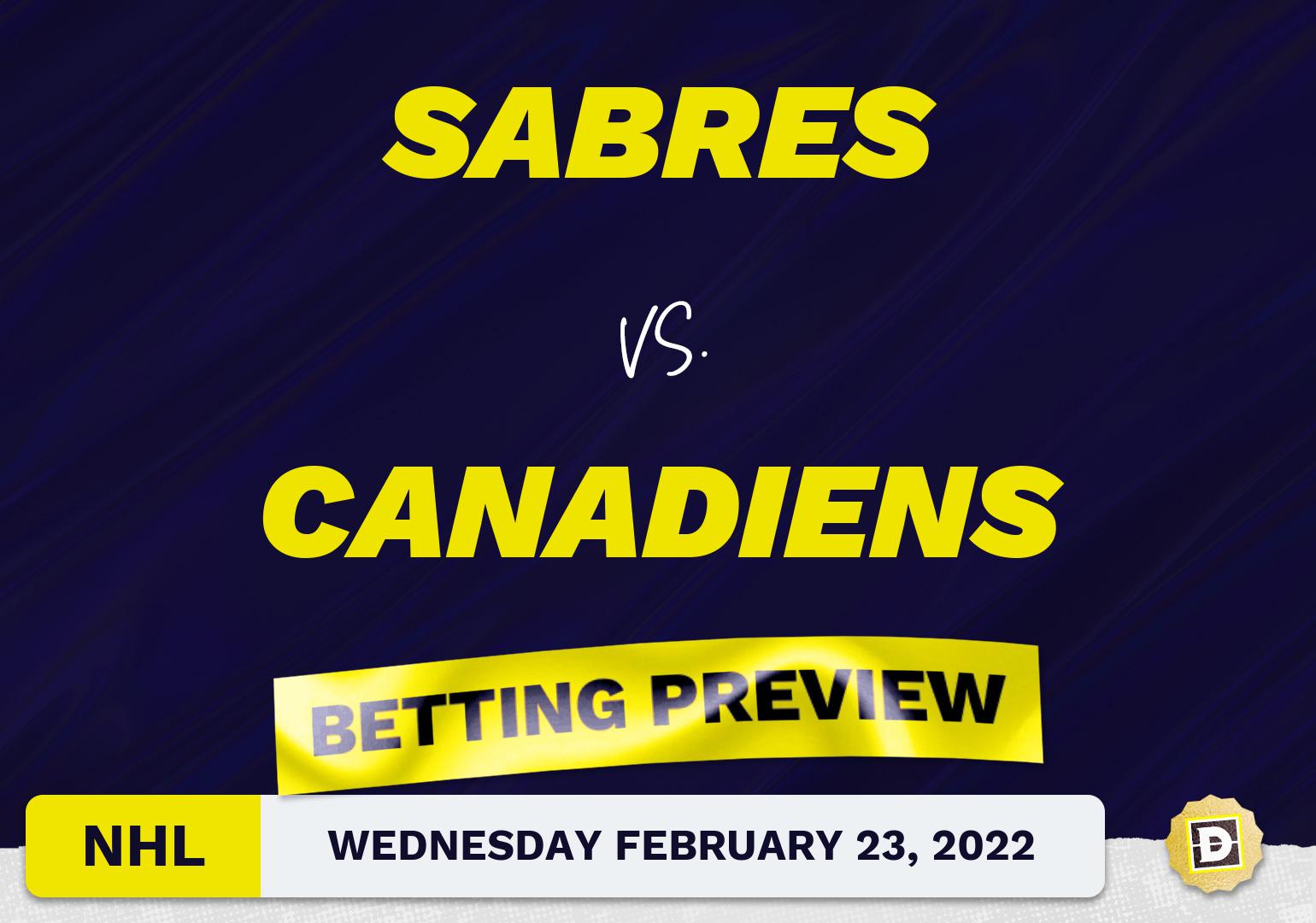Sabres vs. Canadiens Predictions and Odds - Feb 23, 2022