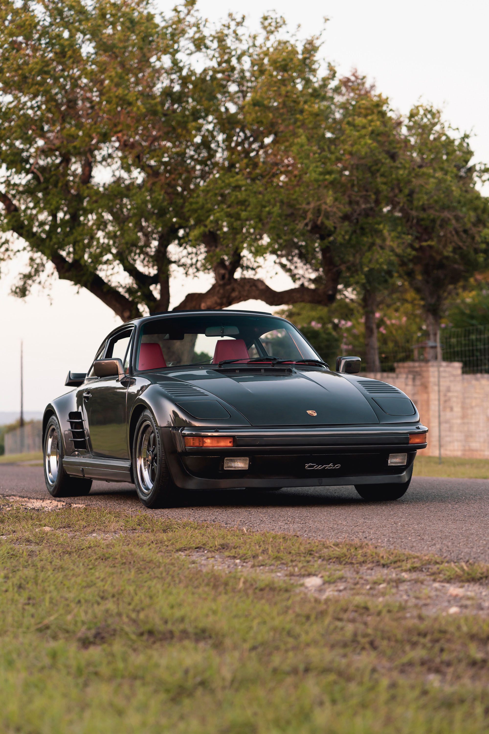 Driving a 930 Slantnose through Dripping Springs, TX.