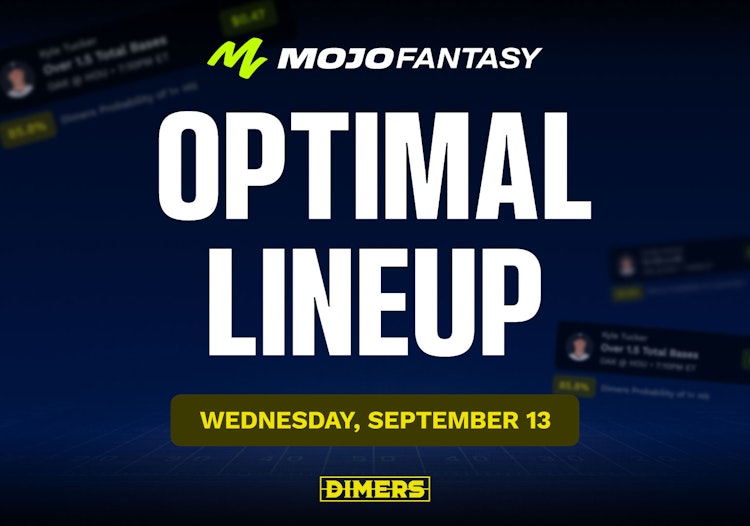 Mojo Fantasy Optimal Lineup - Wednesday, September 13