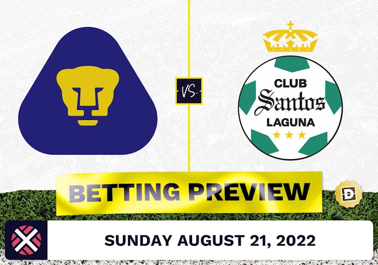 Pumas UNAM vs. Santos Laguna Prediction and Odds - Aug 21, 2022