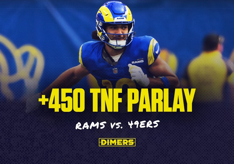NFL Parlay bet for Thursday Night Football featuring the 49ers vs. Rams.