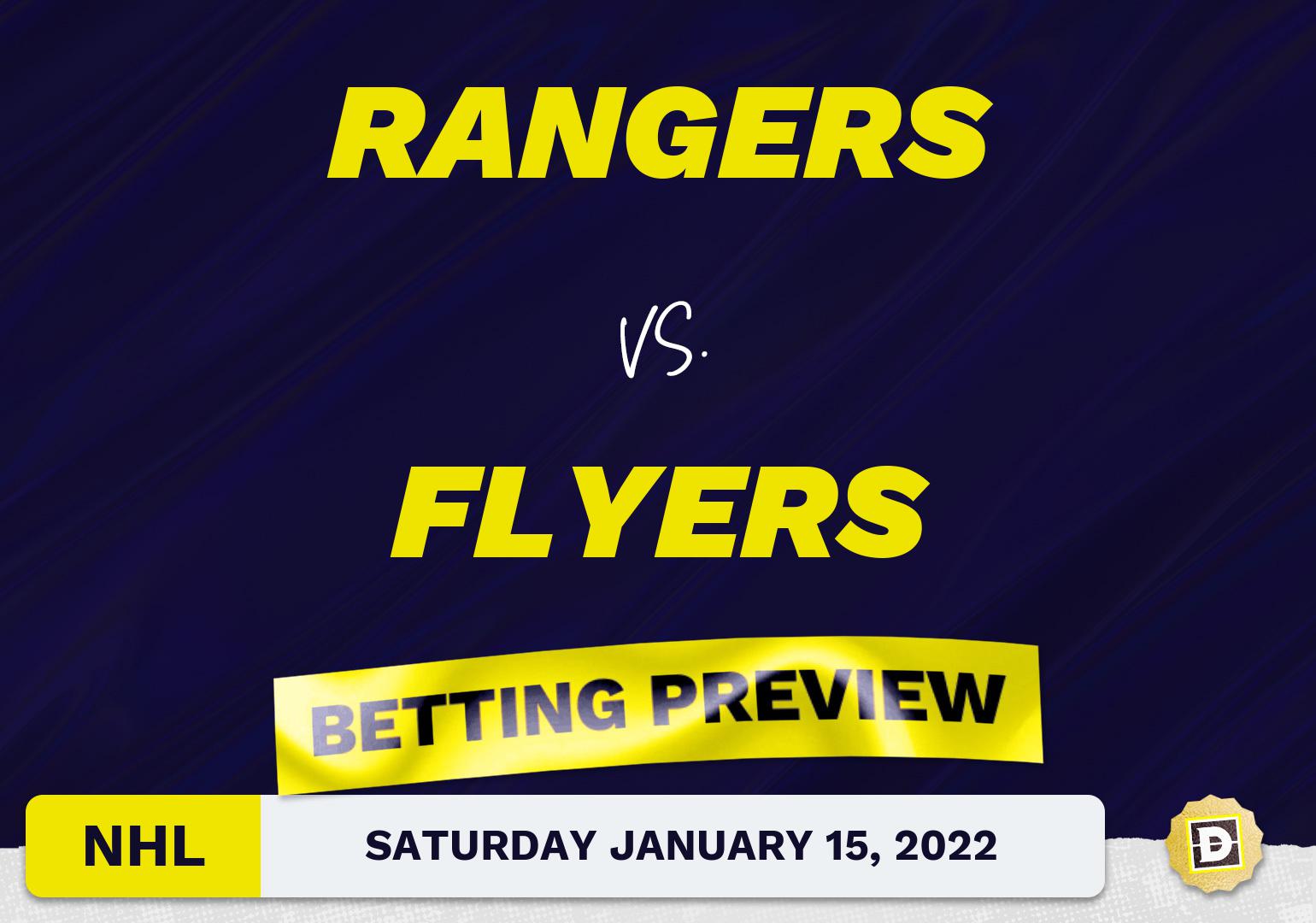 Rangers vs. Flyers Predictions and Odds - Jan 15, 2022