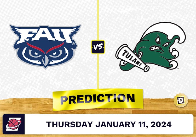 Florida Atlantic vs. Tulane Prediction, Odds, College Basketball Picks  [1/11/2024]