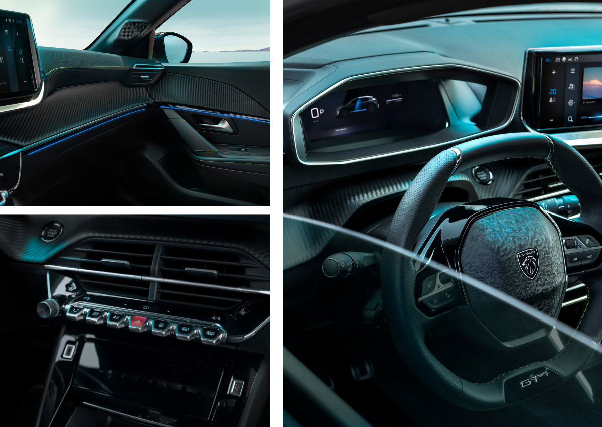 Das Interieur des Peugeot 208