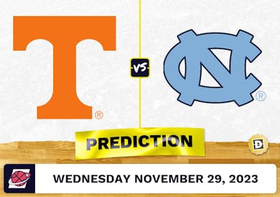 Tennessee Tennessee vs. North Carolina North Carolina Basketball Prediction - November 29, 2023