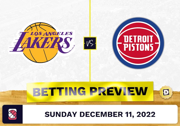 Lakers vs. Pistons Prediction and Odds - Dec 11, 2022