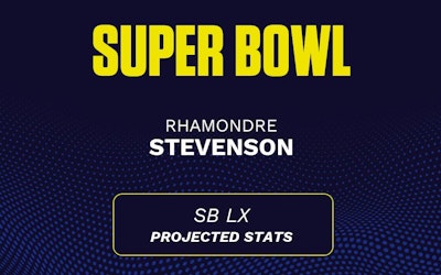 Rhamondre Stevenson Super Bowl LX projections: Rushing yards prediction, touchdown probability vs. Seahawks