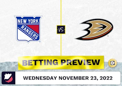 Rangers vs. Ducks Prediction and Odds - Nov 23, 2022