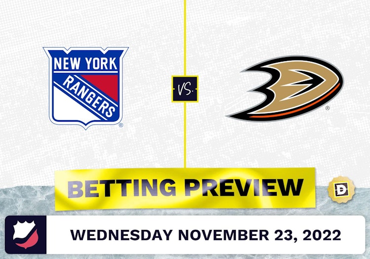 Rangers vs. Ducks Prediction and Odds - Nov 23, 2022