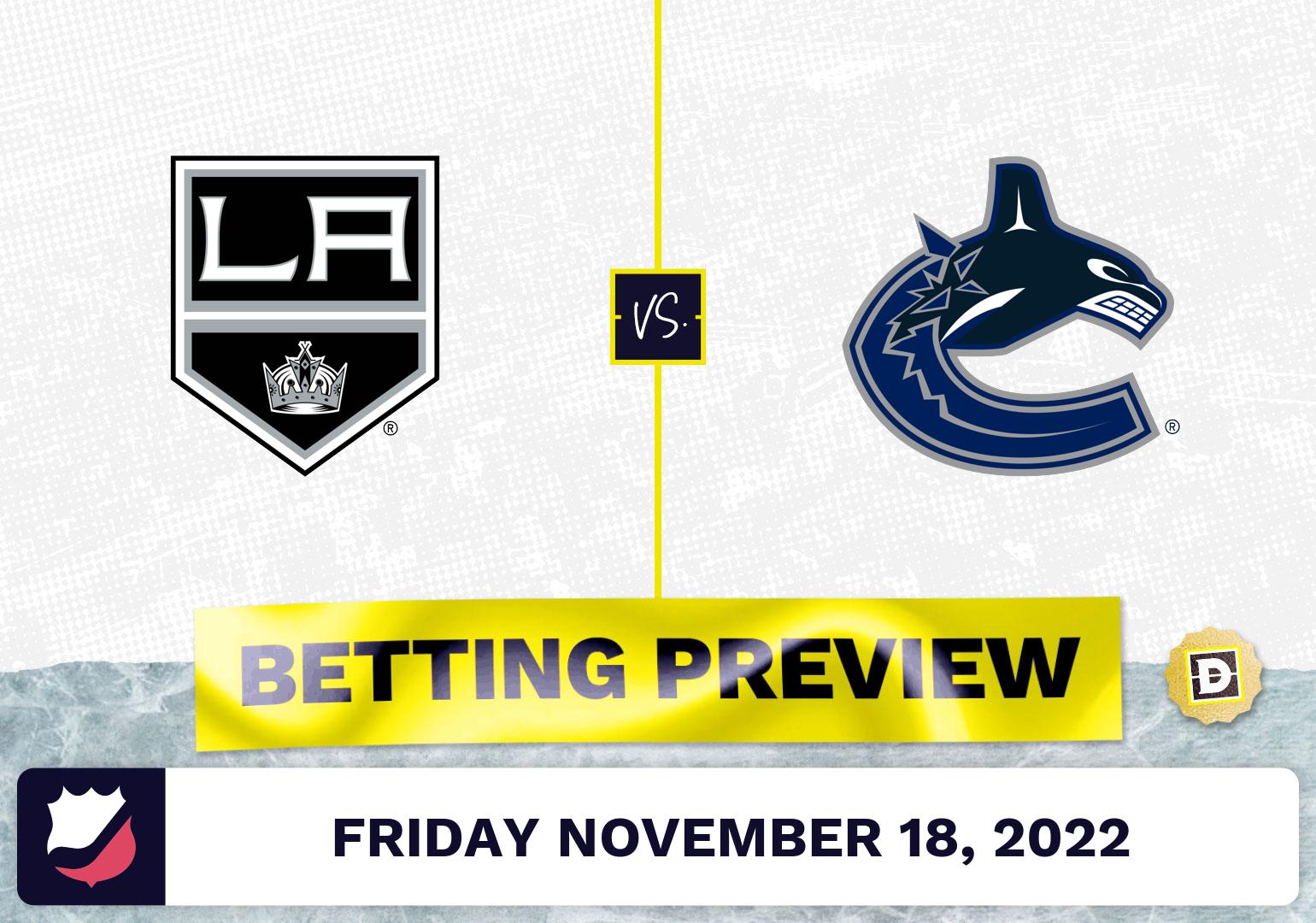 Kings vs. Canucks Prediction and Odds - Nov 18, 2022