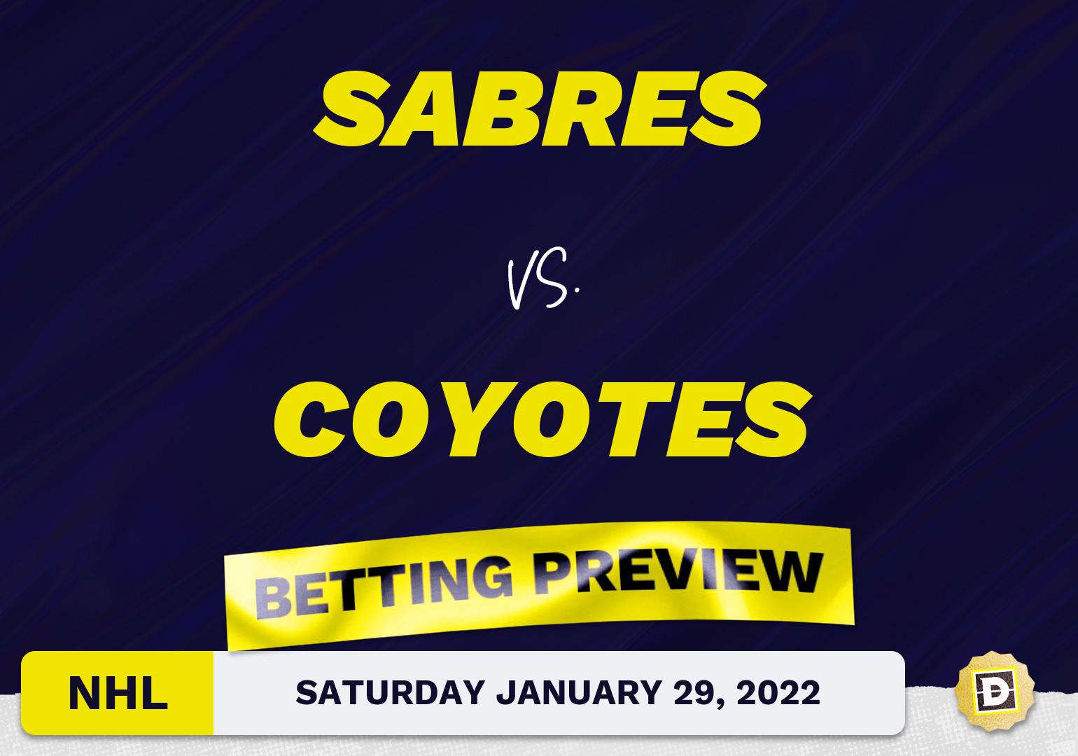 Sabres vs. Coyotes Predictions and Odds - Jan 29, 2022