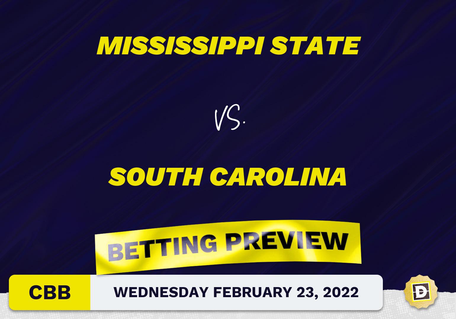 Mississippi State vs. South Carolina CBB Predictions and Odds - Feb 23, 2022