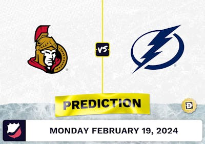 Ottawa Senators vs. Tampa Bay Lightning Prediction, Odds, NHL Picks [2/19/2024]