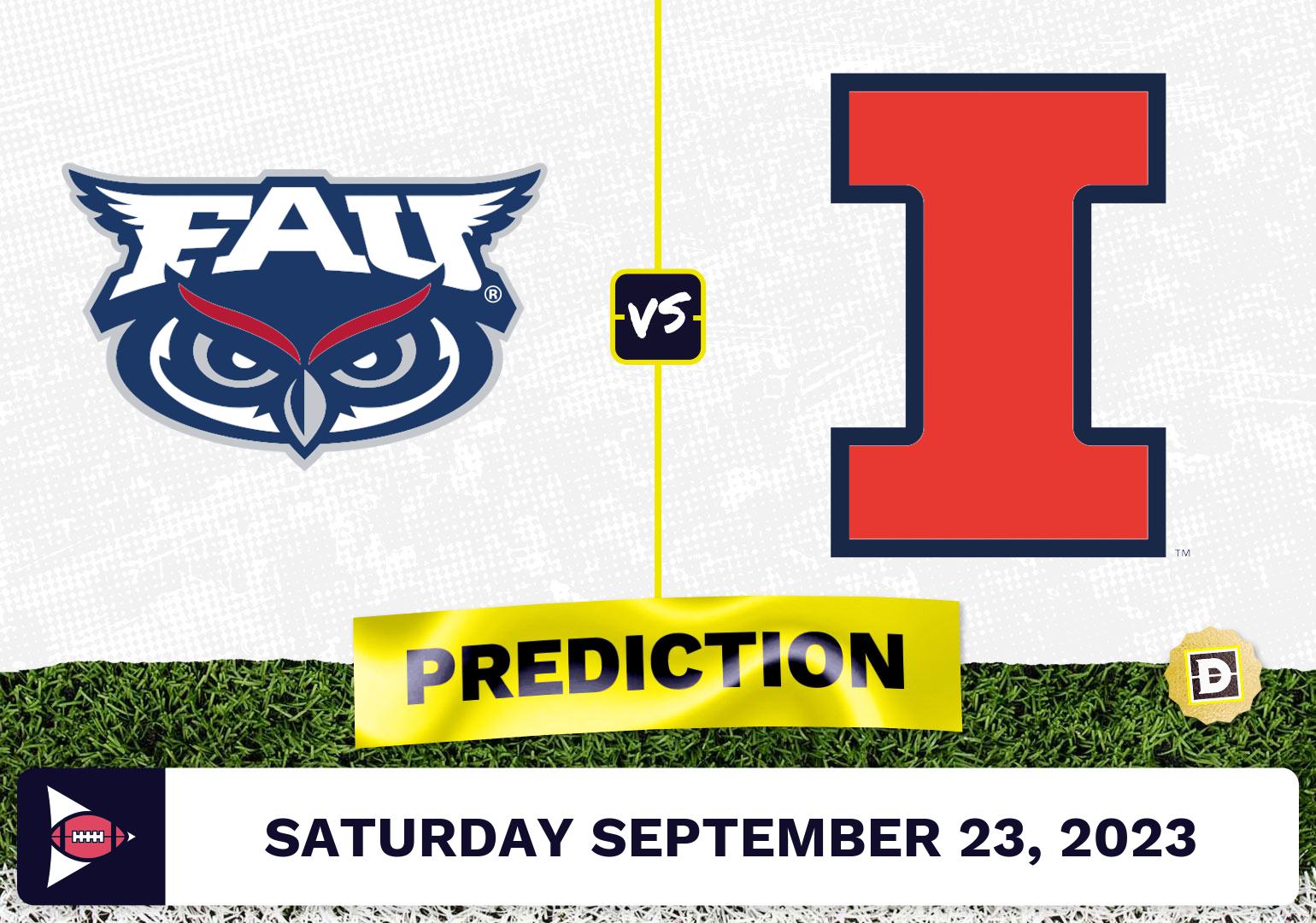 Florida Atlantic Vs. Illinois CFB Prediction And Odds - September 23, 2023