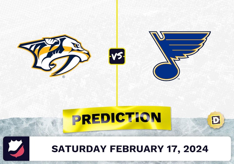 Nashville Predators vs. St. Louis Blues Prediction, Odds, NHL Picks [2/17/2024]